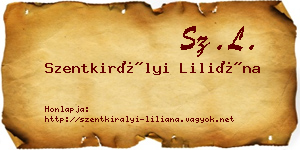 Szentkirályi Liliána névjegykártya